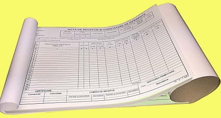 Nota de receptie si constatare diferente, NIR autocopiativ, a-n, A4, 50 set x 2 ex. - Img 2
