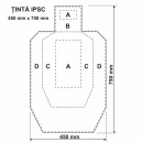 Tinta tragere poligon IPSC/IDPA, 450 x 750 mm, 50 bucati/set