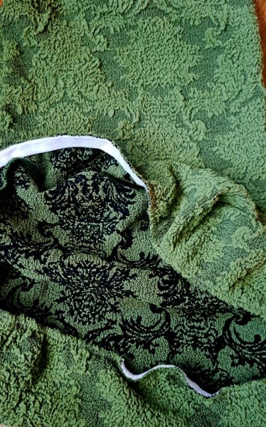 Set 6 huse elastice pentru scaune, model Jacquard Verde - Img 3
