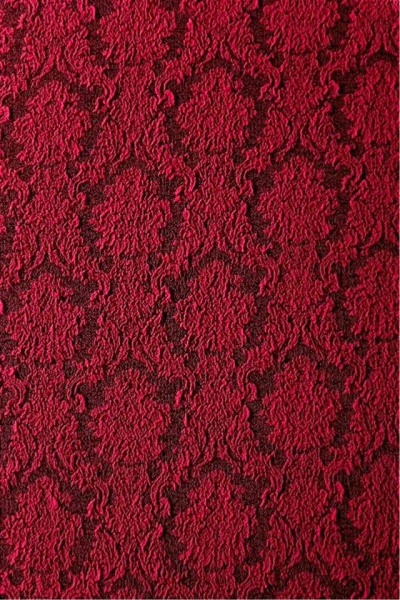 Set 6 huse elastice pentru scaune, model Jacquard, Bordo - Img 3