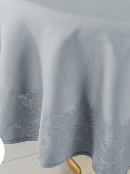 Fata de masa rotunda, teflonata si impermeabila, 160 cm Crem - Img 2