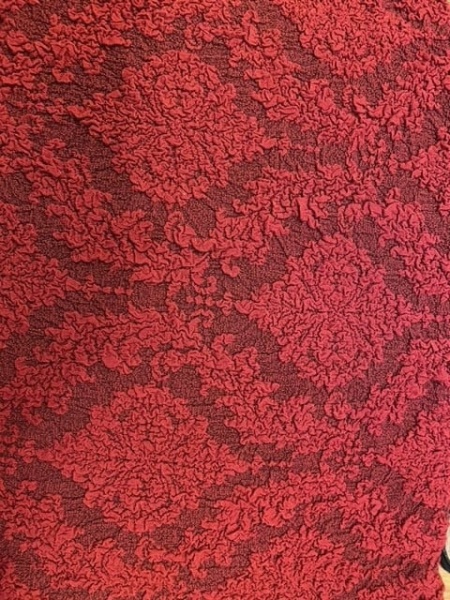 Husa elastica pentru coltar, cu volanas, model Jacquard Bordo - Img 4
