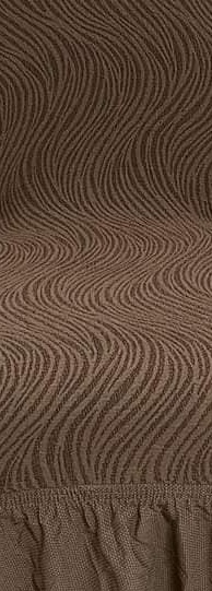 Husa elastica pentru coltar, cu volanas, model Jacquard Maro in dungi - Img 5