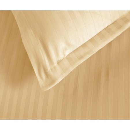 Cearceaf de pat cu elastic si doua fete perna, 180x200 cm, culoare Bej - Img 2