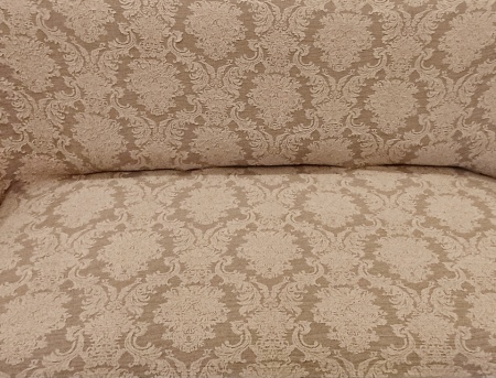 Husa elastica pentru canapea 3 locuri, fara volanas, model Jacquard, Bej - Img 4