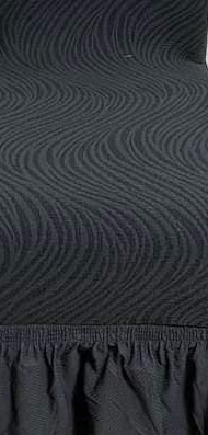 Husa elastica pentru coltar, cu volanas, model Jacquard Cenusiu in dungi - Img 4