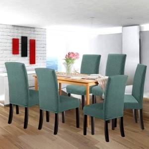 Set 6 huse elastice pentru scaune culoare Vernil