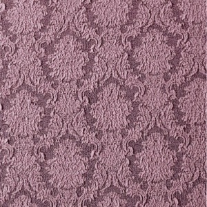 Set 6 huse elastice pentru scaune, model Jacquard, Roz - Img 2