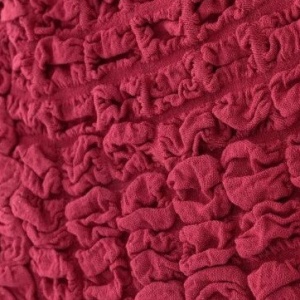 Husa elastica si creponata pentru canapea 3 locuri, cu volanas, Cenusiu - Img 5
