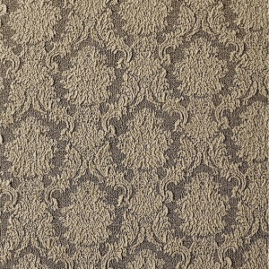 Set 6 huse elastice pentru scaune, cu volanas, model Jacquard Bej - Img 2