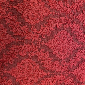Set 6 huse elastice pentru scaune, cu volanas, model Jacquard Bordo - Img 3