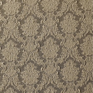Set 6 huse elastice pentru scaune, model Jacquard, Bej - Img 2