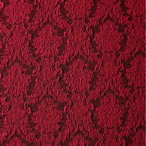 Set 6 huse elastice pentru scaune, model Jacquard, Bordo - Img 3