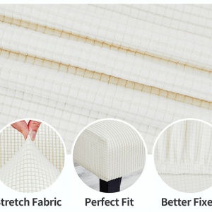Set 6 huse elastice pentru scaune culoare Alb - Img 2