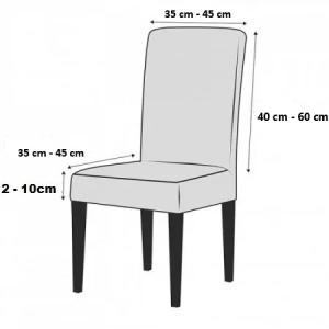 Set 6 huse pentru scaune, elastice si catifelate, culoare Crem - Img 2