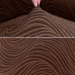 Husa elastica pentru canapea 3 locuri, fara volanas, model Jacquard Maro in dungi - Img 4