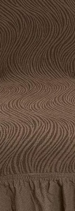 Husa elastica pentru coltar, cu volanas, model Jacquard Maro in dungi - Img 5