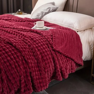 Patura Cocolino pufoasa 200 x 230 cm, Bordo