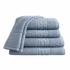 Set 5 Prosoape 50x90 cm Bumbac 500 g/mp Bordura Greceasca, Gri