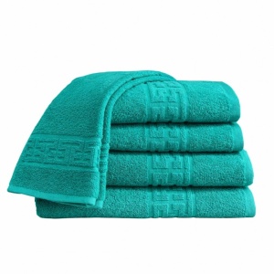 Set 5 Prosoape 70x130 cm Bumbac 500 g/mp Bordura Greceasca, Vernil