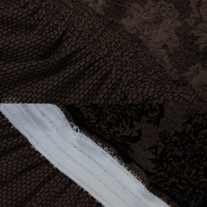 Set 6 huse elastice pentru scaune, cu volanas, model Jacquard Maro - Img 3
