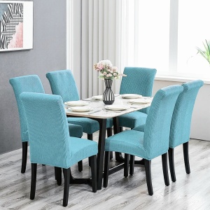 Set 6 huse elastice pentru scaune culoare Bleu
