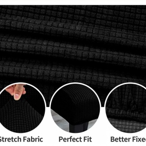 Set 6 huse elastice pentru scaune culoare Negru - Img 2