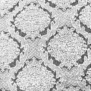Husa elastica pentru coltar, cu volanas, model Jacquard Alb - Img 4