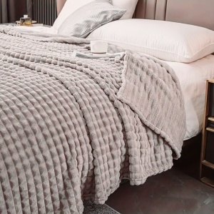 Patura Cocolino pufoasa 200 x 230 cm, gri deschis