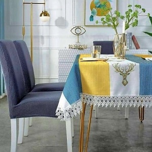 Set 6 huse elastice pentru scaune culoare Gri inchis - Img 4