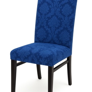 Set 6 huse elastice pentru scaune, model Jacquard Albastru
