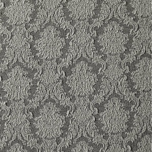 Set 6 huse elastice pentru scaune, cu volanas, model Jacquard Gri - Img 3