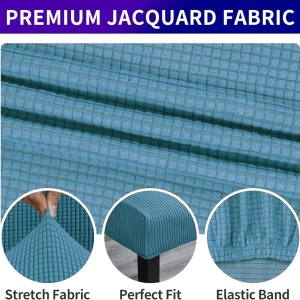 Set 6 huse elastice pentru scaune culoare Bleu - Img 3