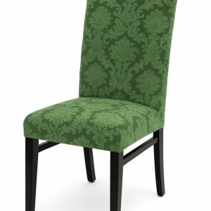 Set 6 huse elastice pentru scaune, model Jacquard Verde