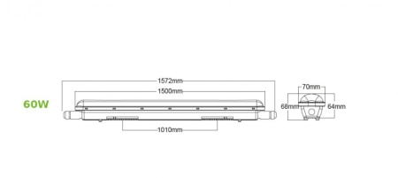 Aca Lighting Corp Iluminat Industrial cu Led WIMP Alb-Neutru/Rece 60W IP66 - Img 3
