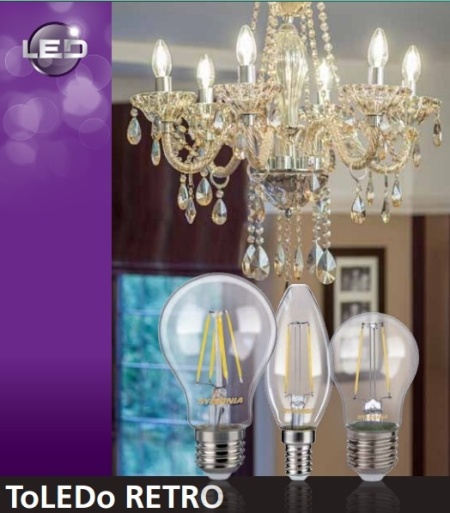 Bec LED Sylvania - Filament ToLEDo RT 5W A60 E27 alb-cald - Img 3