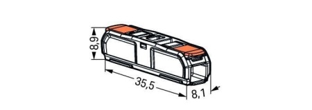 Conector îmbinare WAGO 2 poli seria 221 - 1 bucată - Img 2
