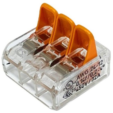 Conector WAGO 3 poli seria 221 - 1 bucată - Img 2