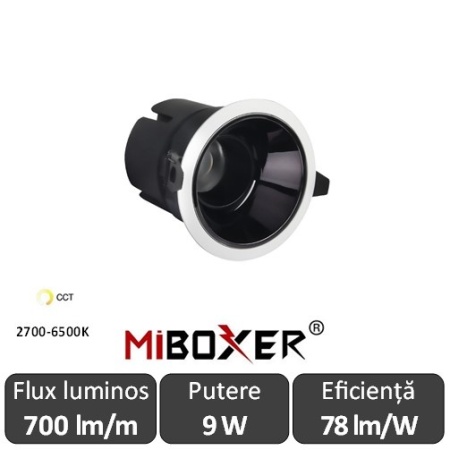 MIBOXER Spot Încastrat Smart CCT Dimabil 9W Zigbee+RF Ø 90mm