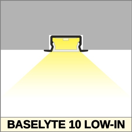 Profil aluminiu încastrat BASELYTE-10 LOW-IN, aluminiu anodizat, lungime 2m - Img 4