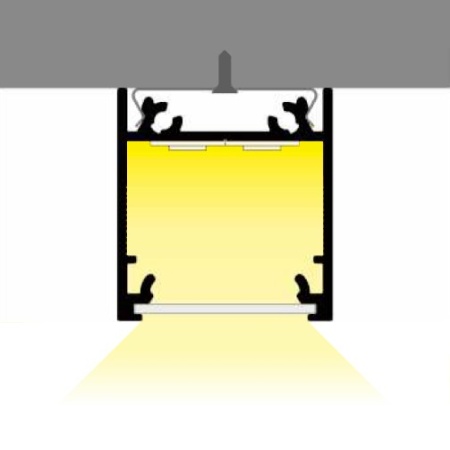 Profil LED aparent LINEA 20, alb, lungime 2m - Img 4