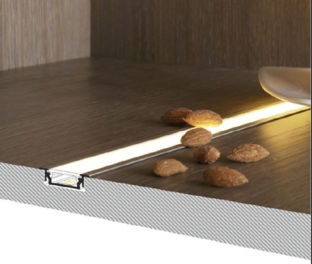Profil LED încastrat GROOVE14, aluminiu anodizat, lungime 2m - Img 5