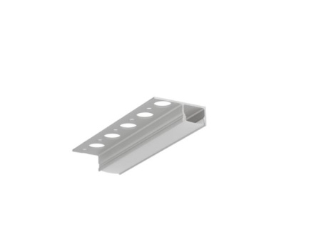 Profil LED încastrat UNI-TILE12 180deg C PLUS, aluminiu anodizat, lungime 2m - Img 2