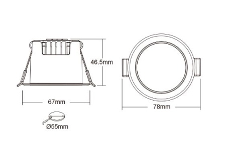 Senzor de prezență umană prin radar cu microunde MiBoxer HPS1-RF 2.4GHz RF - Img 4
