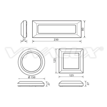 Vivalux ALVIA RC Led 4W IP65 4000K Alb-Neutru - Img 2