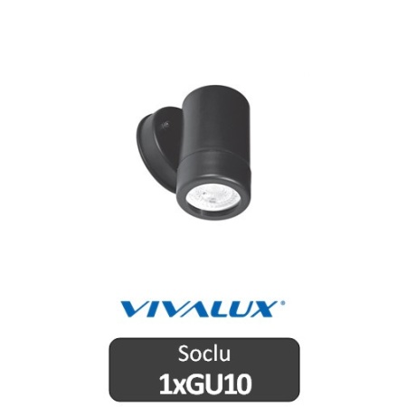 Vivalux NAVARA 1xGU10 Negru IP44