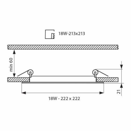 Vivalux Panou GRID LED Panel 18W CL/W 4000K Alb sau Negru - Img 3