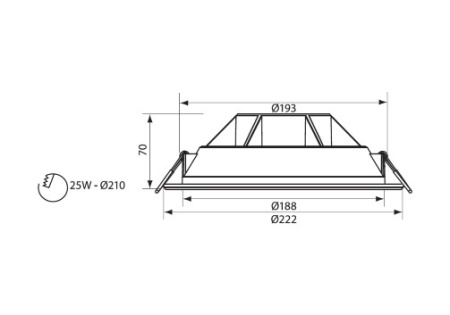 Vivalux TOP LED 25W alb-neutru - Img 2