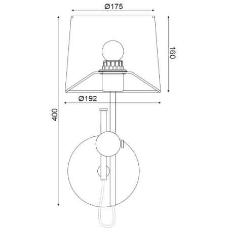 APLICA ACA LIGHTING ML306421WS METAL NICHEL SATINAT TEXTIL ALB E27