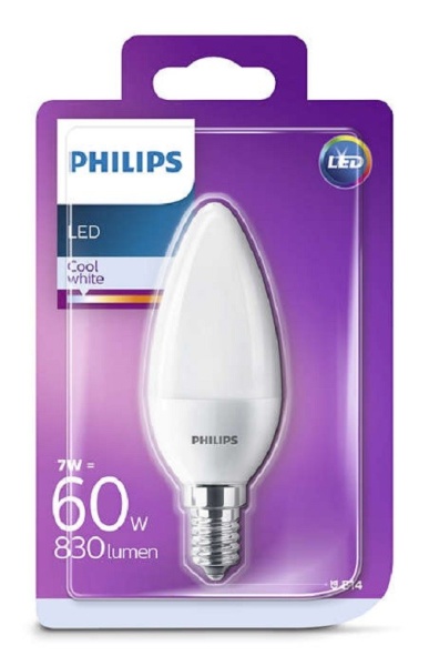 Bec LED Philips - CorePro LEDcandle 7-60W E14 230V B38 alb-neutru - Img 2